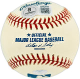 Joe Morgan Autographed Official 2001 Father's Day Logo MLB Baseball Cincinnati Reds Beckett BAS QR #BX67630