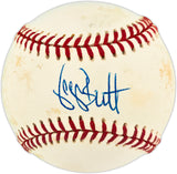 George Brett Autographed Official AL Baseball Kansas City Royals Beckett BAS QR #BX67646