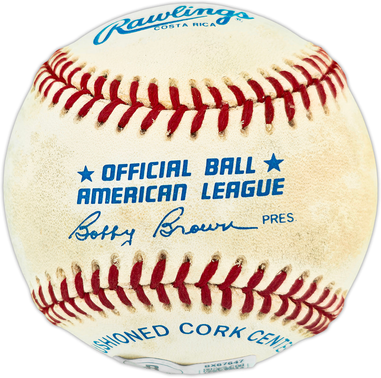 Nolan Ryan Autographed Official AL Baseball Texas Rangers, Los Angeles Angels Beckett BAS QR #BX67647