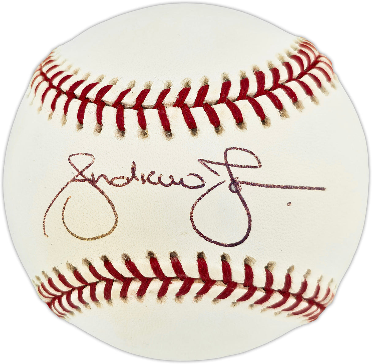 Andruw Jones Autographed Official MLB Baseball Atlanta Braves Beckett BAS QR #BX67653
