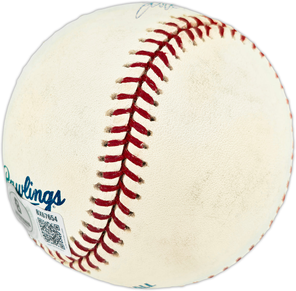 Jorge Posada Autographed Official MLB Baseball New York Yankees Beckett BAS QR #BX67654