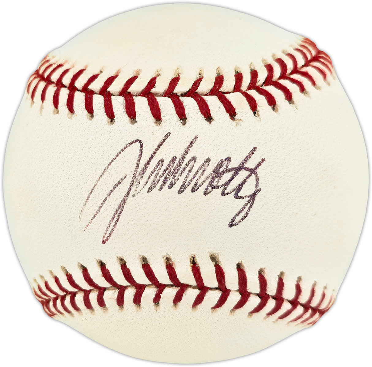 John Smoltz Autographed Official MLB Baseball Atlanta Braves Beckett BAS QR #BX67656