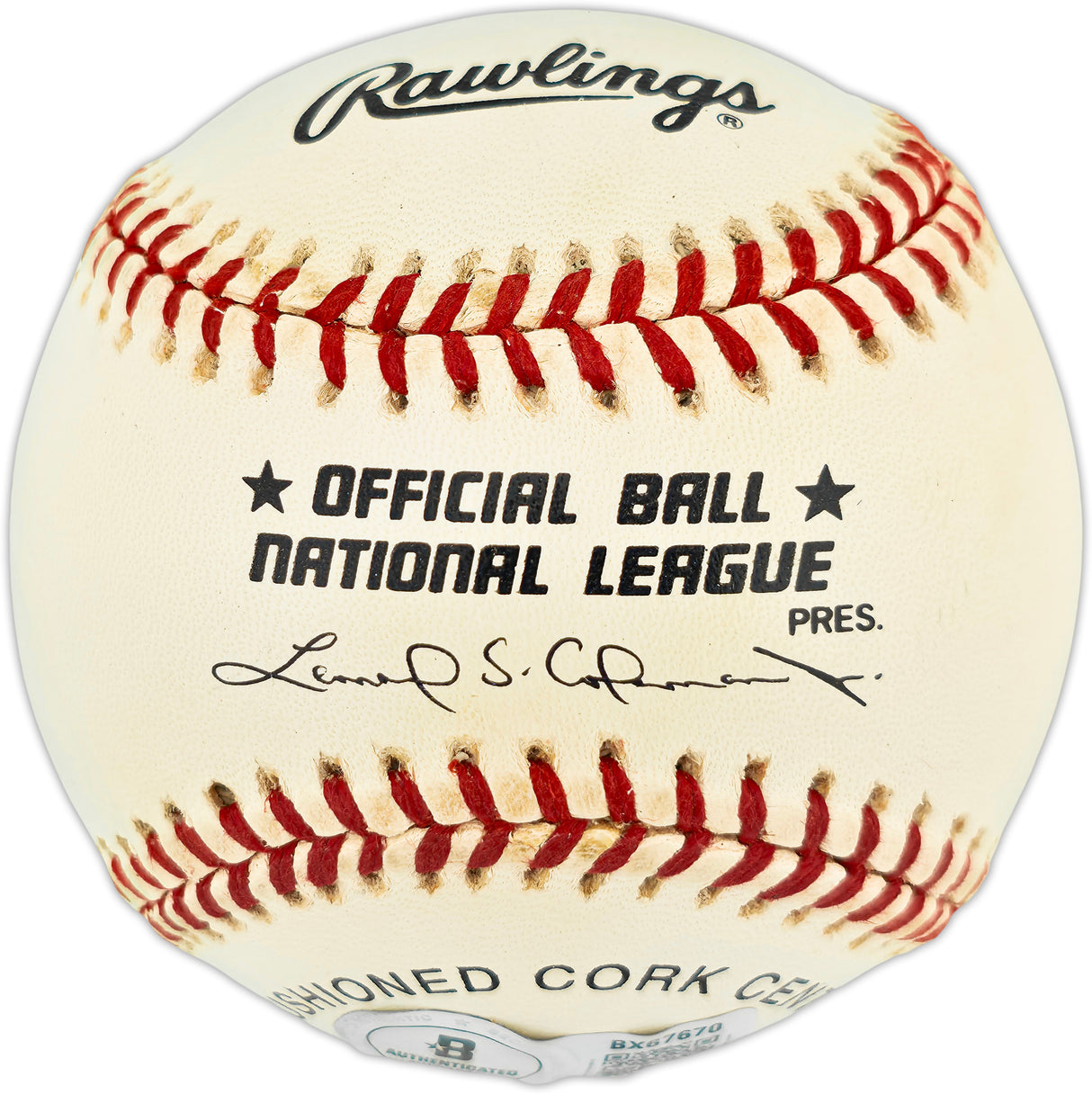 Manny Sanguillen Autographed Official NL Baseball Pittsburgh Pirates Beckett BAS QR #BX67670