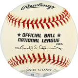 Manny Sanguillen Autographed Official NL Baseball Pittsburgh Pirates Beckett BAS QR #BX67670