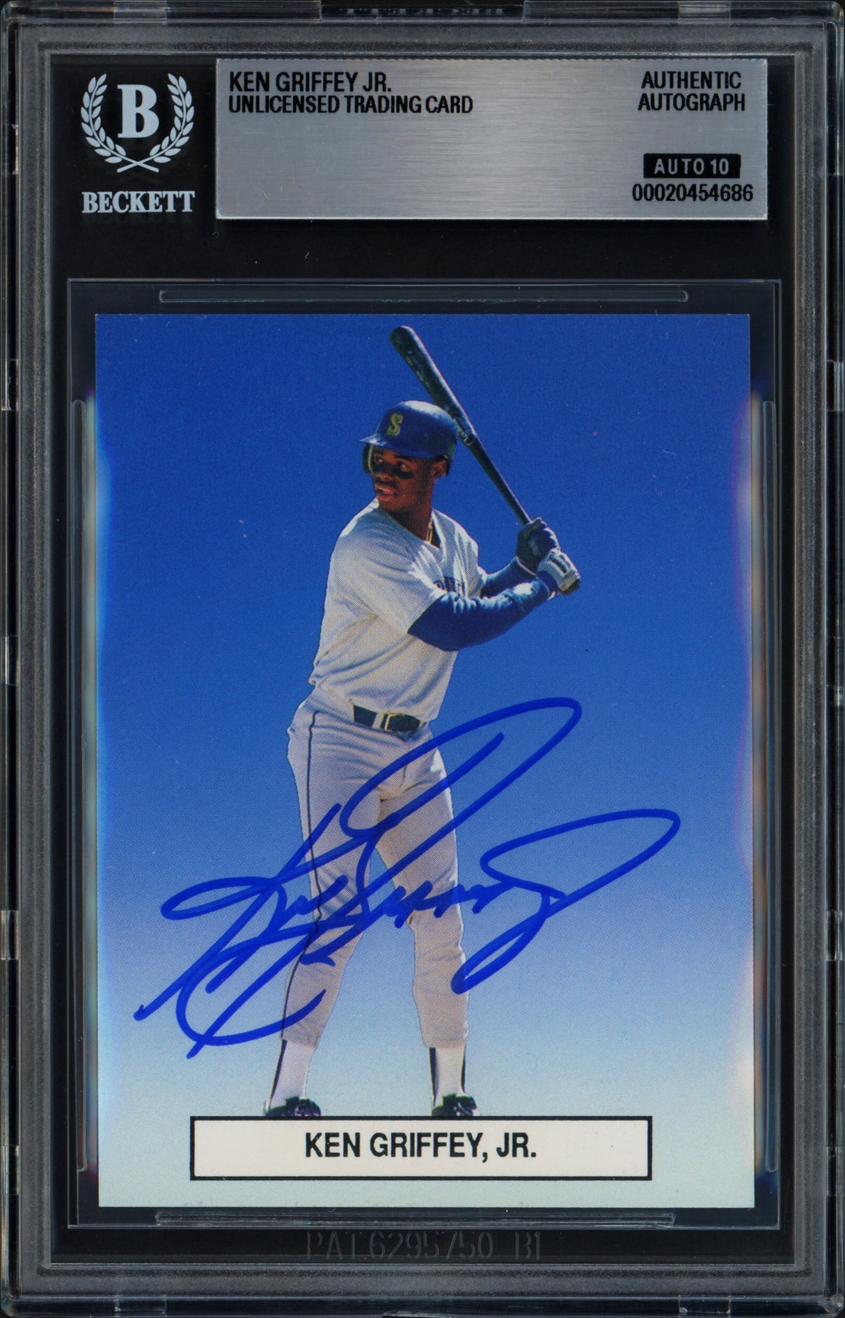 Ken Griffey Jr. Autographed 1989 Premier Player Card #2 Seattle Mariners Auto Grade Gem Mint 10 Beckett BAS Stock #266150