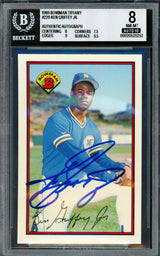 Ken Griffey Jr. Autographed 1989 Bowman Tiffany Rookie Card #220 Seattle Mariners BGS 8 Auto Grade Gem Mint 10 Beckett BAS #20520252