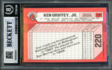 Ken Griffey Jr. Autographed 1989 Bowman Tiffany Rookie Card #220 Seattle Mariners BGS 8 Auto Grade Gem Mint 10 Beckett BAS #20520252