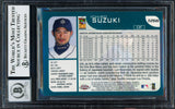 Ichiro Suzuki Autographed 2001 Topps Chrome Traded Rookie Card #T266 Seattle Mariners Auto Grade Gem Mint 10 Beckett BAS #14129109