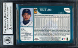 Ichiro Suzuki Autographed 2001 Topps Chrome Traded Rookie Card #T266 Seattle Mariners Auto Grade Gem Mint 10 Beckett BAS #14129106