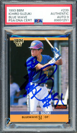 Ichiro Suzuki Autographed 1993 BBM Rookie Card #239 Orix BlueWave Auto Grade Mint 9 "#51" (In Kanji) PSA/DNA #89891251