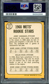 Nolan Ryan Autographed 1968 Topps Rookie Card #177 New York Mets PSA 5 Auto Grade Gem Mint 10 PSA/DNA #64992686