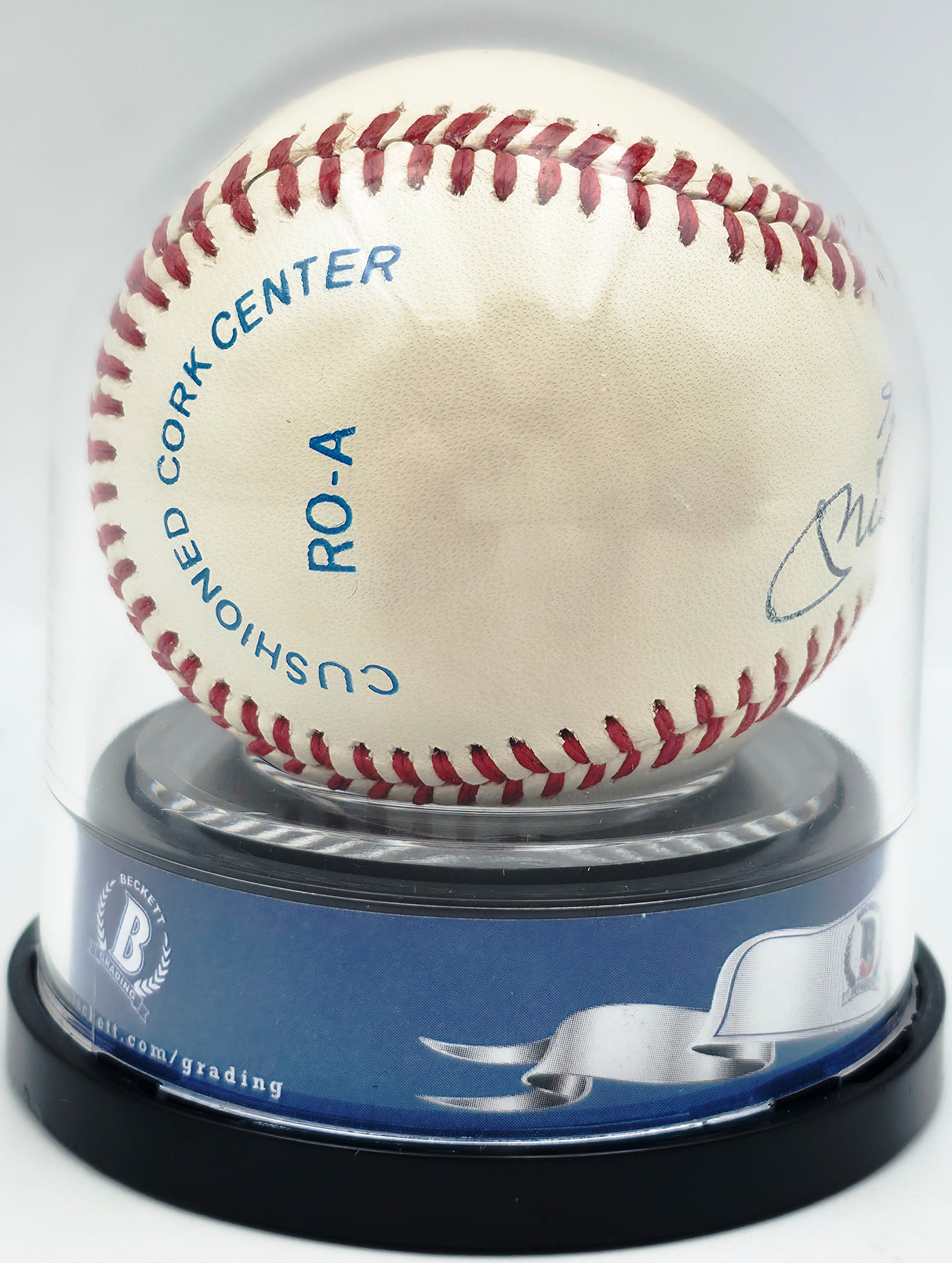 Mickey Mantle & Ken Griffey Jr. Autographed Official AL Baseball Auto Grade Near Mint/Mint 8 Beckett BAS #20779705