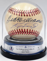 Ted Williams & Ken Griffey Jr. Autographed Official AL Baseball Auto Grade Mint 9 Beckett BAS #20778615