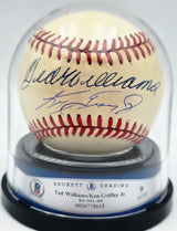Ted Williams & Ken Griffey Jr. Autographed Official AL Baseball Auto Grade Mint 9 Beckett BAS #20778615