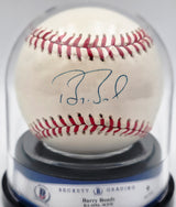 Barry Bonds Autographed Official NL Baseball San Francisco Giants Auto Grade Mint 9 Beckett BAS #20778611