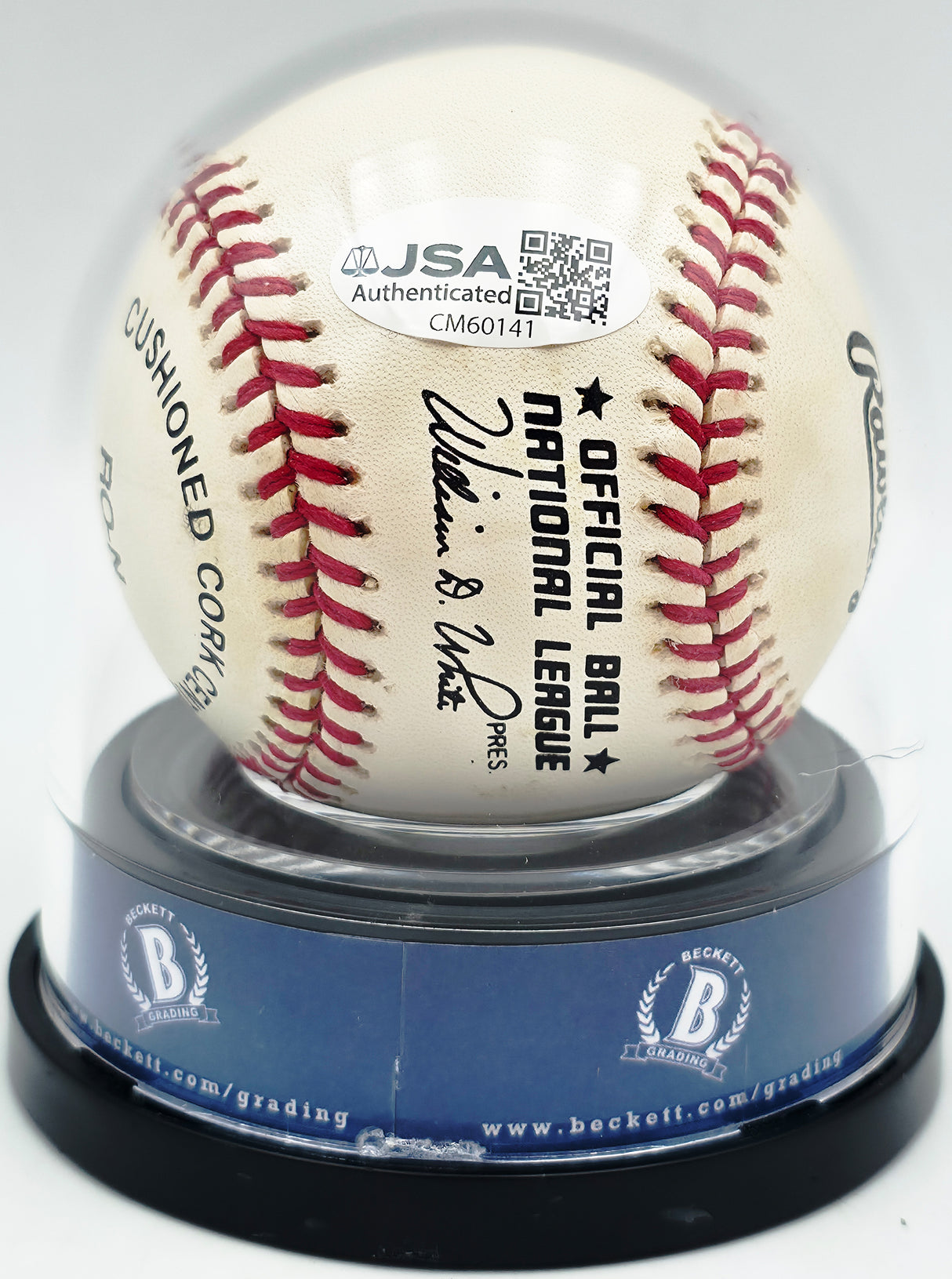 Barry Bonds Autographed Official NL Baseball San Francisco Giants Auto Grade Mint 9 Beckett BAS #20778614