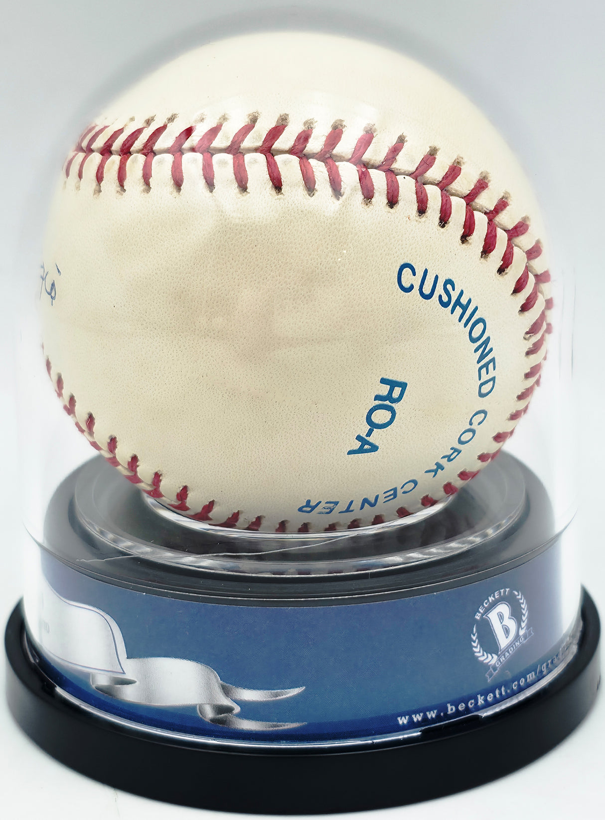 Joe Dimaggio Autographed Official AL Baseball New York Yankees Auto Grade Mint 9 Beckett BAS #20778607