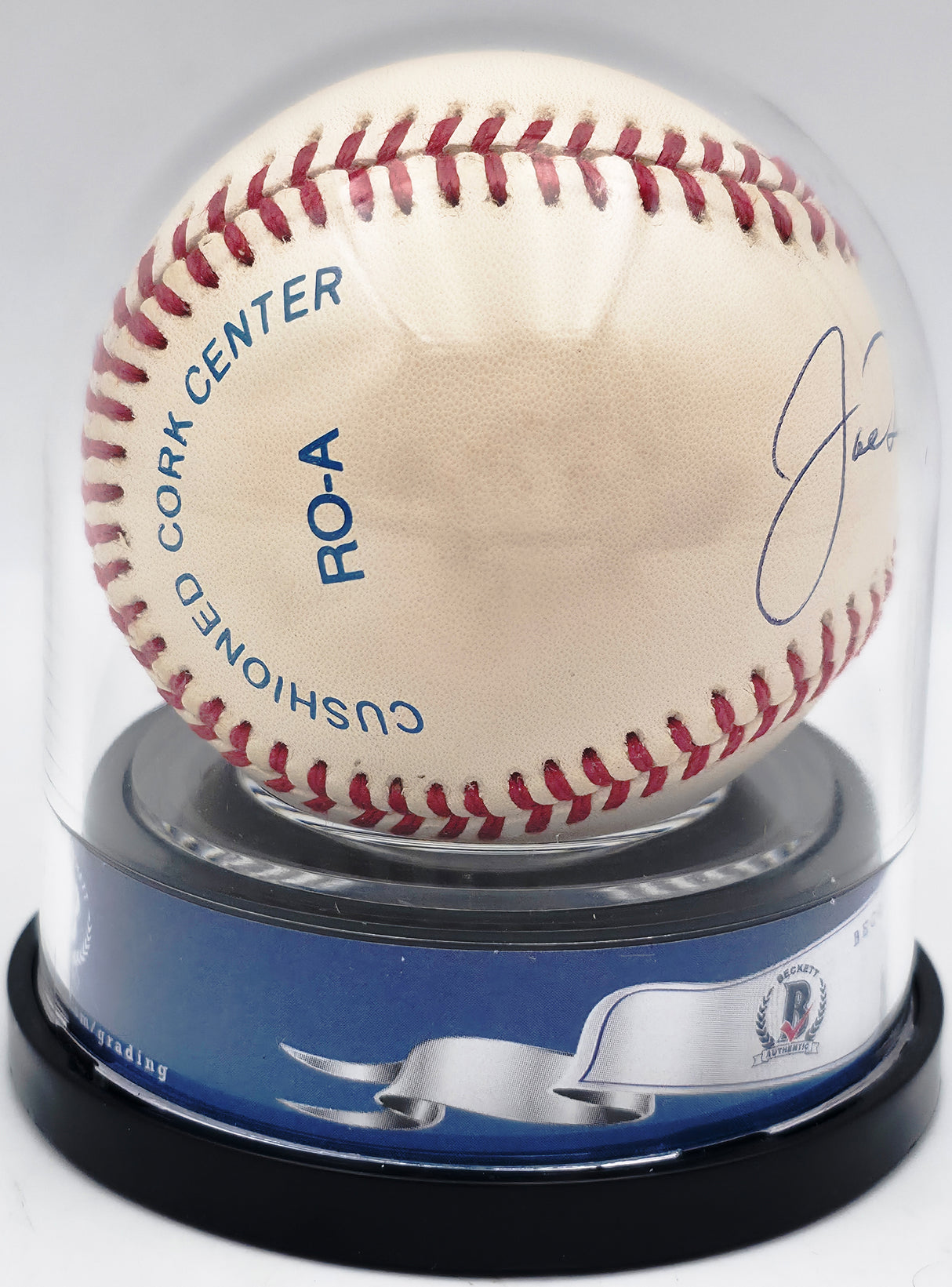 Joe Dimaggio Autographed Official AL Baseball New York Yankees Auto Grade Mint 9 Beckett BAS #20778610