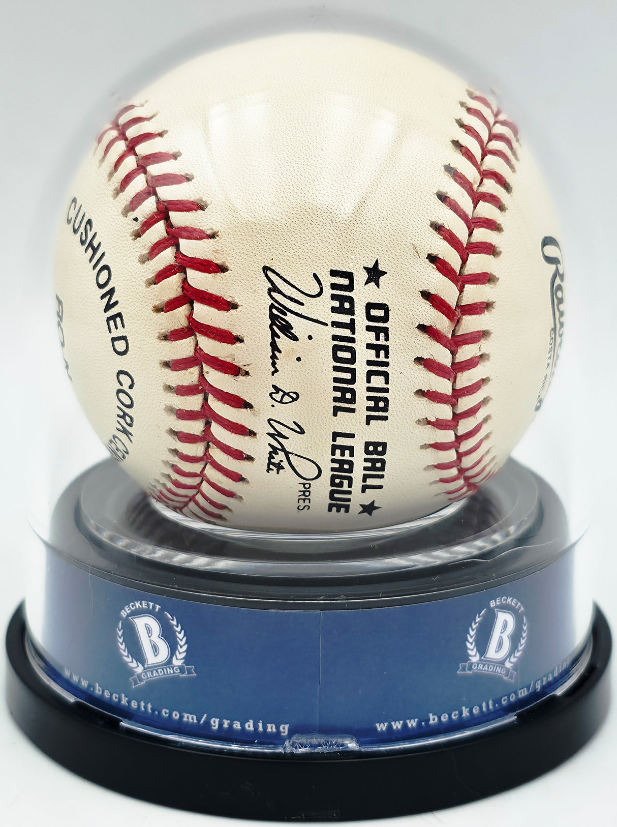 Willie McCovey Autographed Official NL Baseball San Francisco Giants Auto Grade Mint 9 "521 HR's" Beckett BAS #20779081
