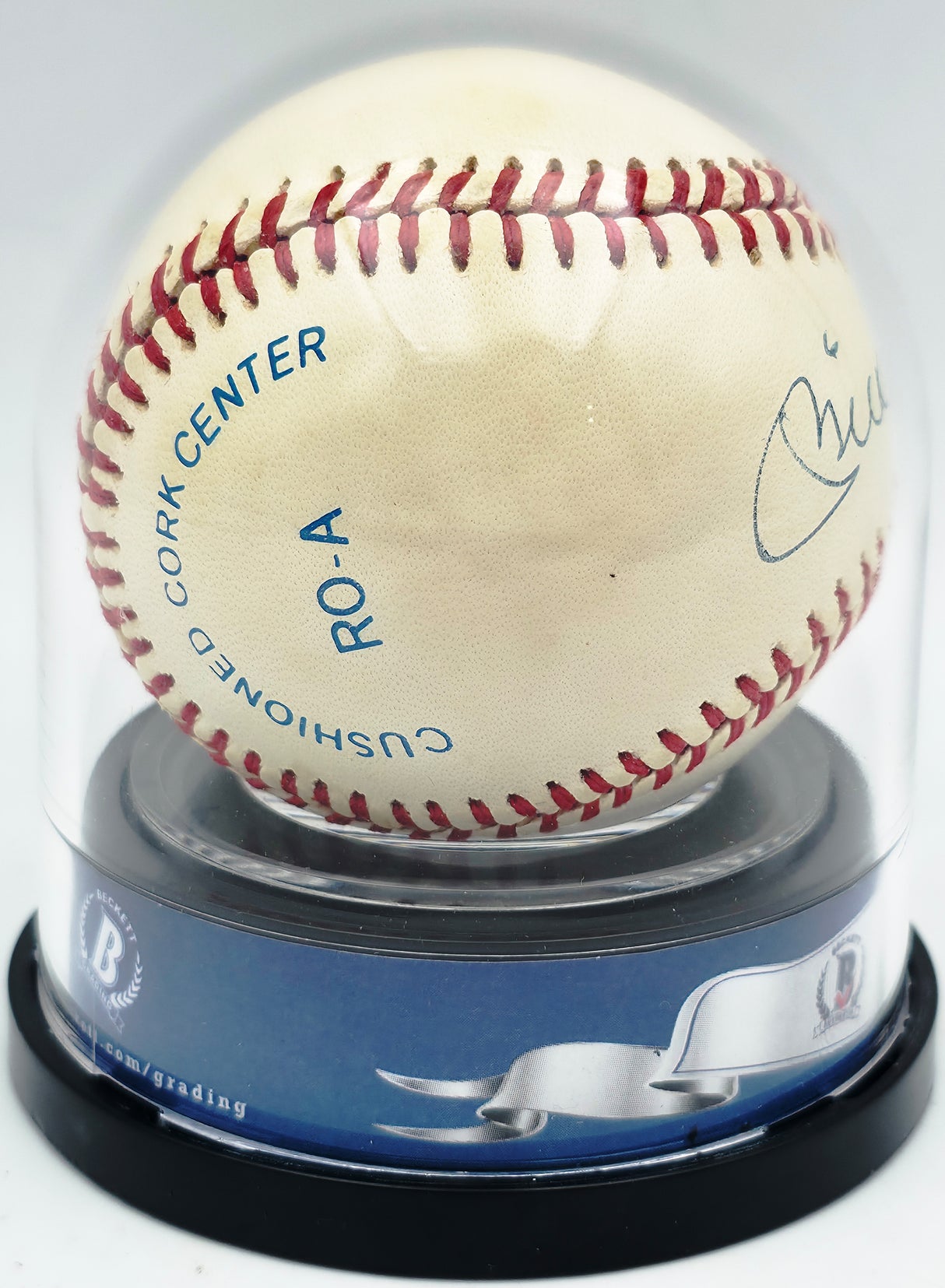 Mickey Mantle Autographed Official AL Baseball New York Yankees Auto Grade Near Mint/Mint 8 Beckett BAS #20779707