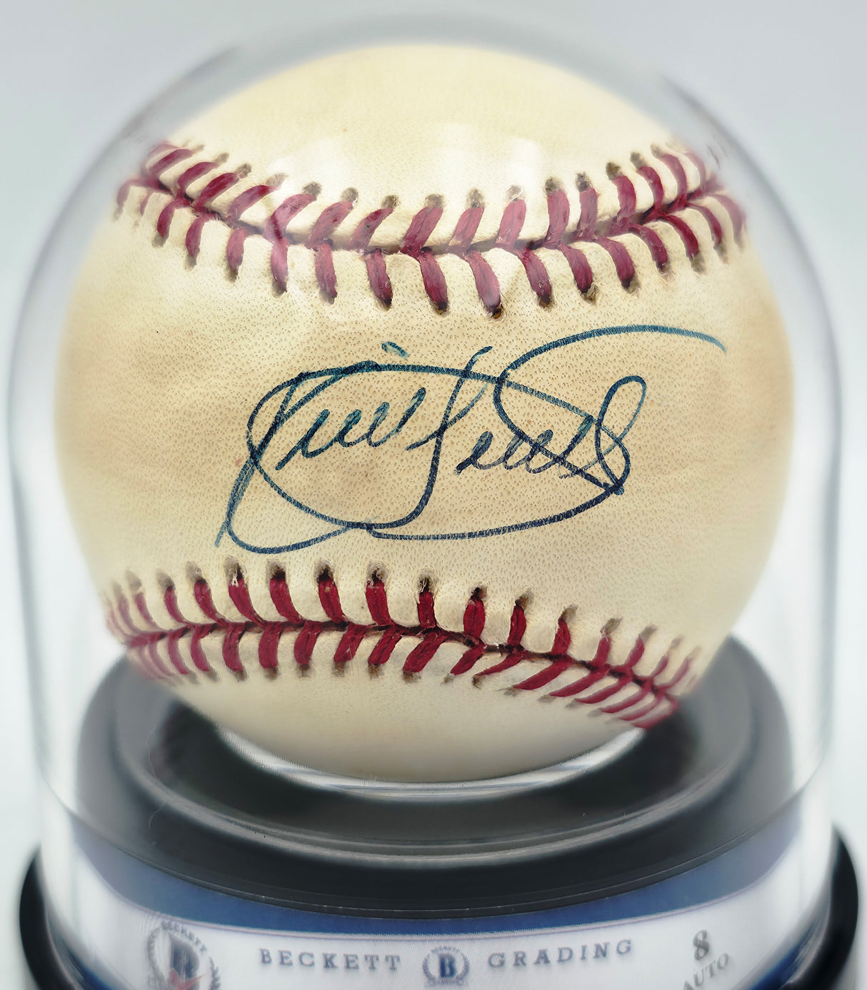 Kirby Puckett Autographed Official 1987 World Series Logo Baseball Minnesota Twins Auto Grade Near Mint/Mint 8 Beckett BAS #20779706