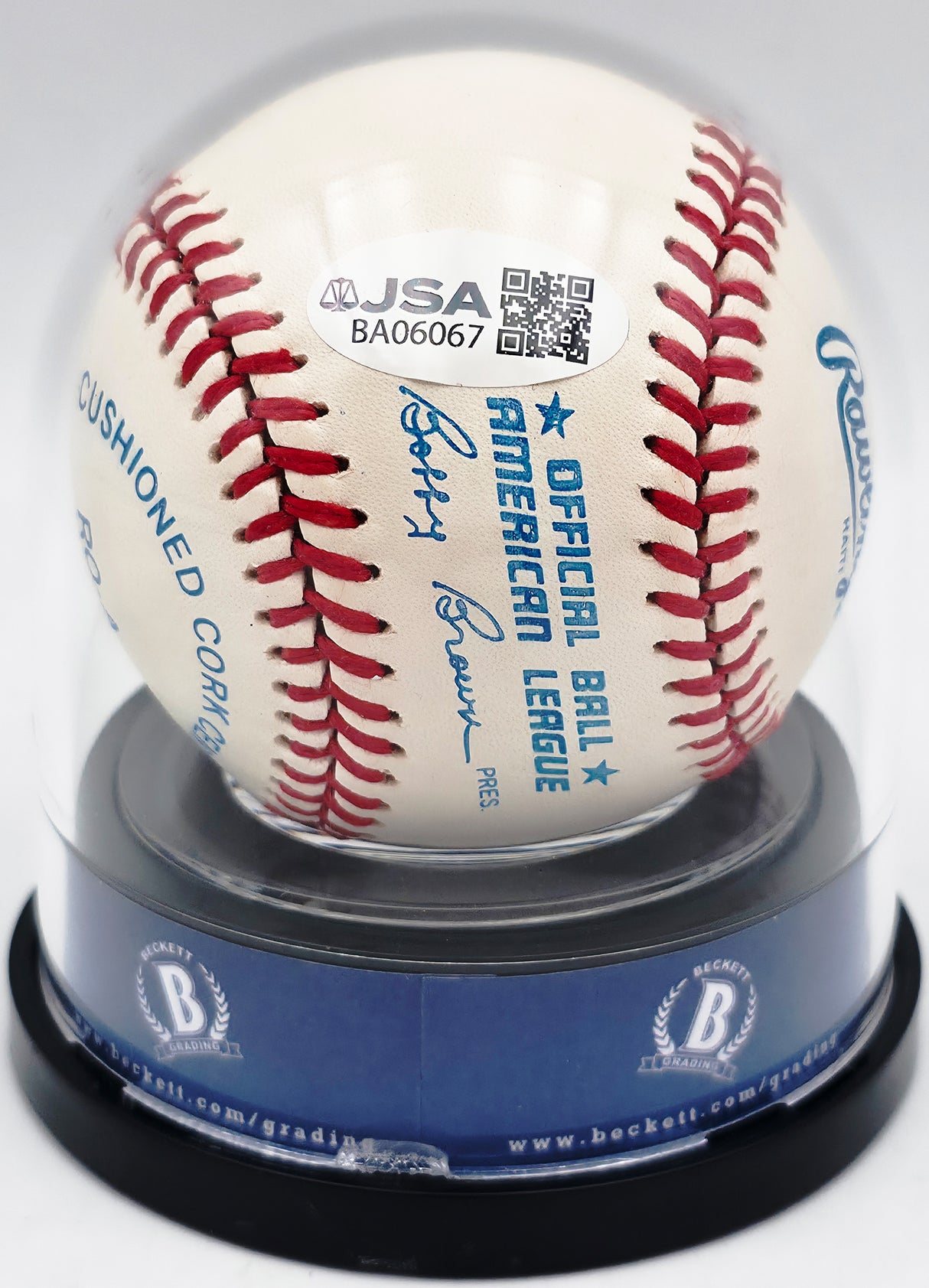 Ted Williams Autographed Official AL Baseball Boston Red Sox Auto Grade Mint 9 Beckett BAS #20778613