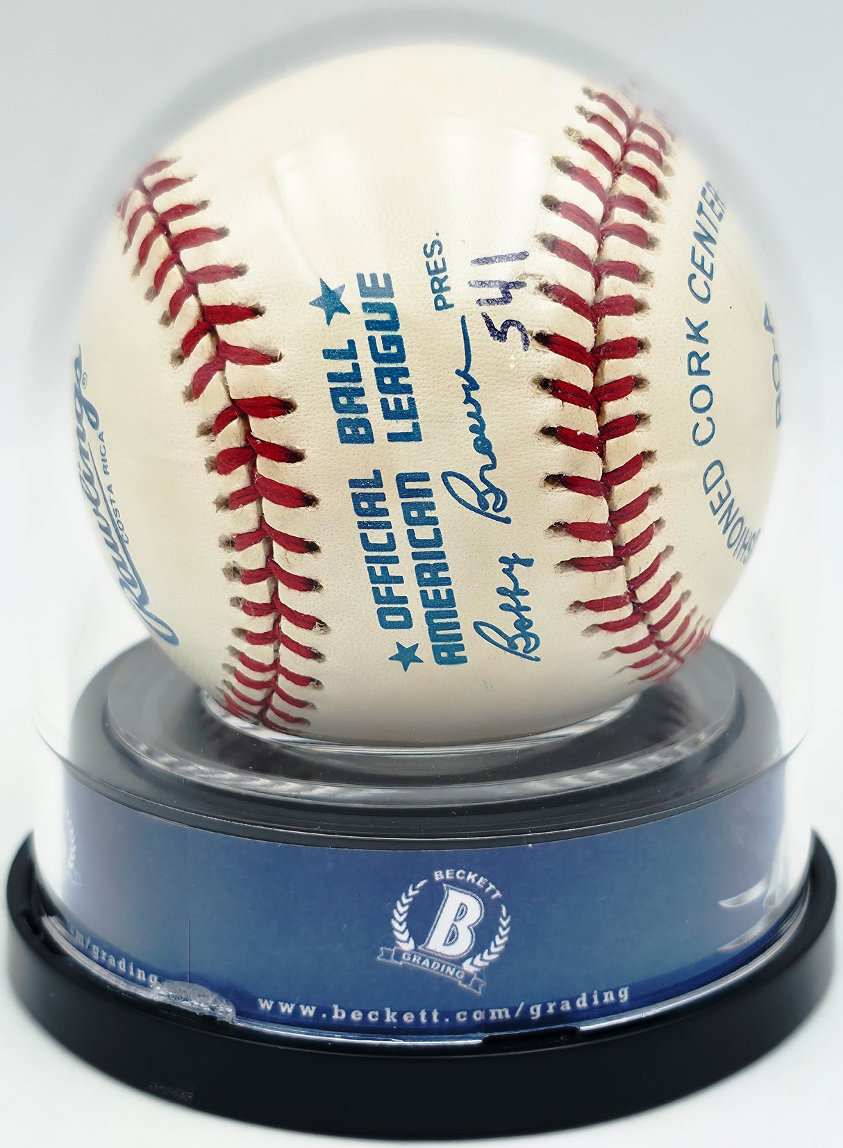 Ted Williams Autographed Official AL Baseball Boston Red Sox Auto Grade Mint 9 Beckett BAS #20779088