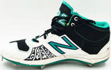 Robinson Cano Autographed Game Used White & Teal New Balance Cleats (Dual Signed) Seattle Mariners Size 13 PSA/DNA #7A96575 & 7A96576