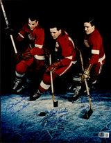 Gordie Howe, Sid Abel & Ted Lindsay Autographed 11x14 Photo Detroit Red Wings "Best Wishes" Production Line Beckett BAS #AE85538