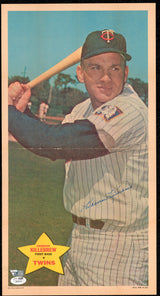 Harmon Killebrew Autographed 1968 Topps Poster Minnesota Twins (Damaged) JSA #SM29134
