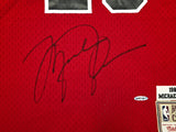 Michael Jordan Autographed '1984-85 Chicago Bulls Red Mitchell & Ness Rookie Jersey UDA Holo #BAM37827