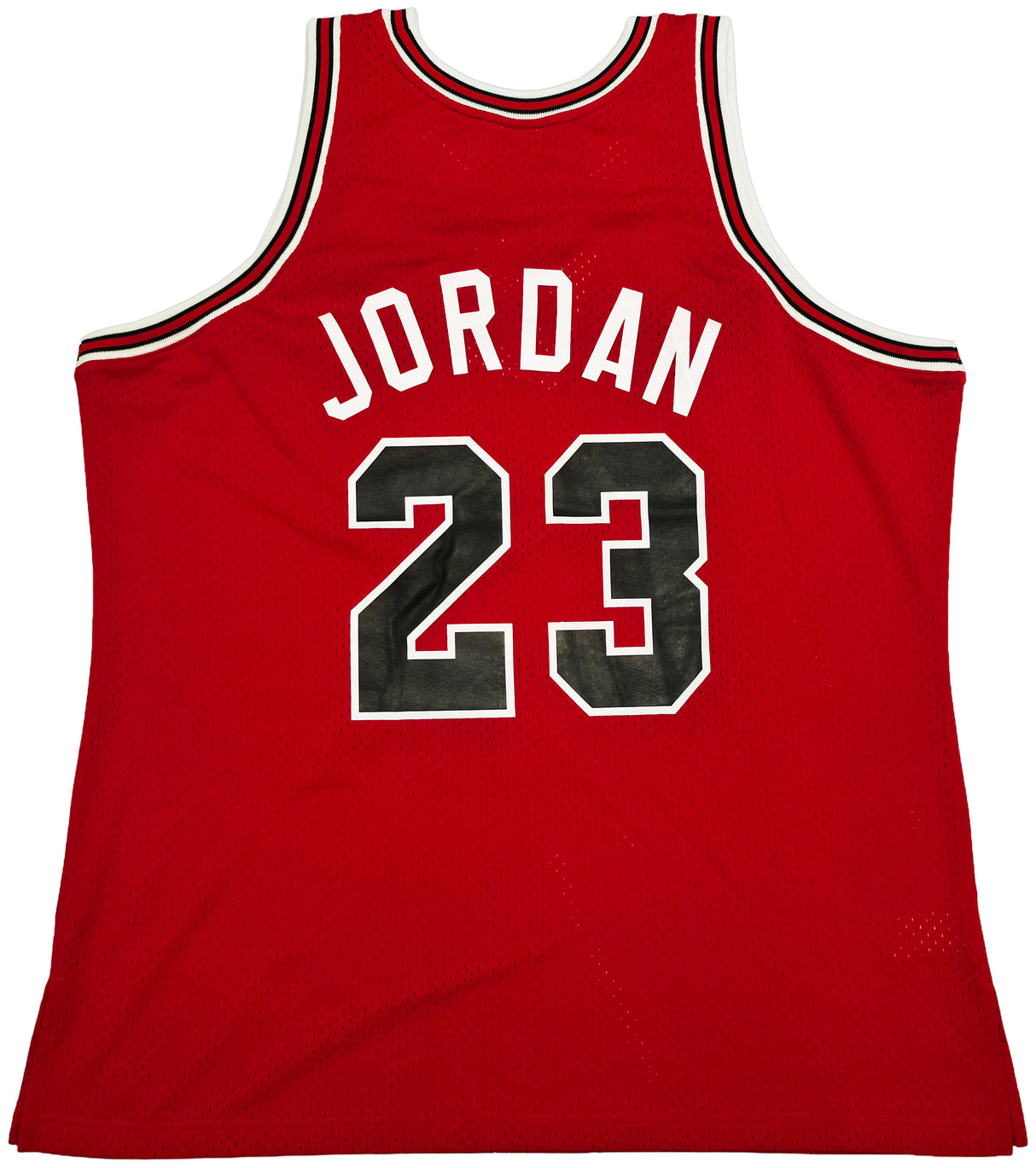 Michael Jordan Autographed '1984-85 Chicago Bulls Red Mitchell & Ness Rookie Jersey UDA Holo #BAM37827