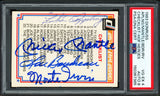 Hall of Famers Autographed 1983 Donruss Checklist Card PSA 4 Auto Grade Near Mint/Mint 8 With 4 Signatures Including Mickey Mantle PSA/DNA #150367385