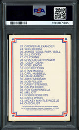 Hall of Famers Autographed 1983 Donruss Checklist Card PSA 4 Auto Grade Near Mint/Mint 8 With 4 Signatures Including Mickey Mantle PSA/DNA #150367385