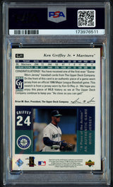 Ken Griffey Jr. Autographed 1997 Upper Deck Game Jersey Card #GJ1 Seattle Mariners PSA 7 Auto Grade Mint 9 PSA/DNA #173976511