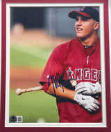 Mike Trout Autographed Framed 8x10 Photo California Angels Beckett BAS #AE16568