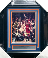 Patrick Ewing Autographed Framed 8x10 Photo New York Knicks Beckett BAS QR #BS12761