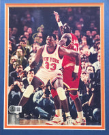 Patrick Ewing Autographed Framed 8x10 Photo New York Knicks Beckett BAS QR #BS12761