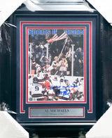 Al Michaels Autographed Framed 1980 Team USA Miracle on Ice 8x10 Photo Beckett BAS QR #BN26313