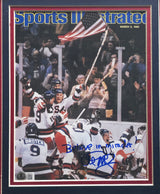 Al Michaels Autographed Framed 1980 Team USA Miracle on Ice 8x10 Photo Beckett BAS QR #BN26313