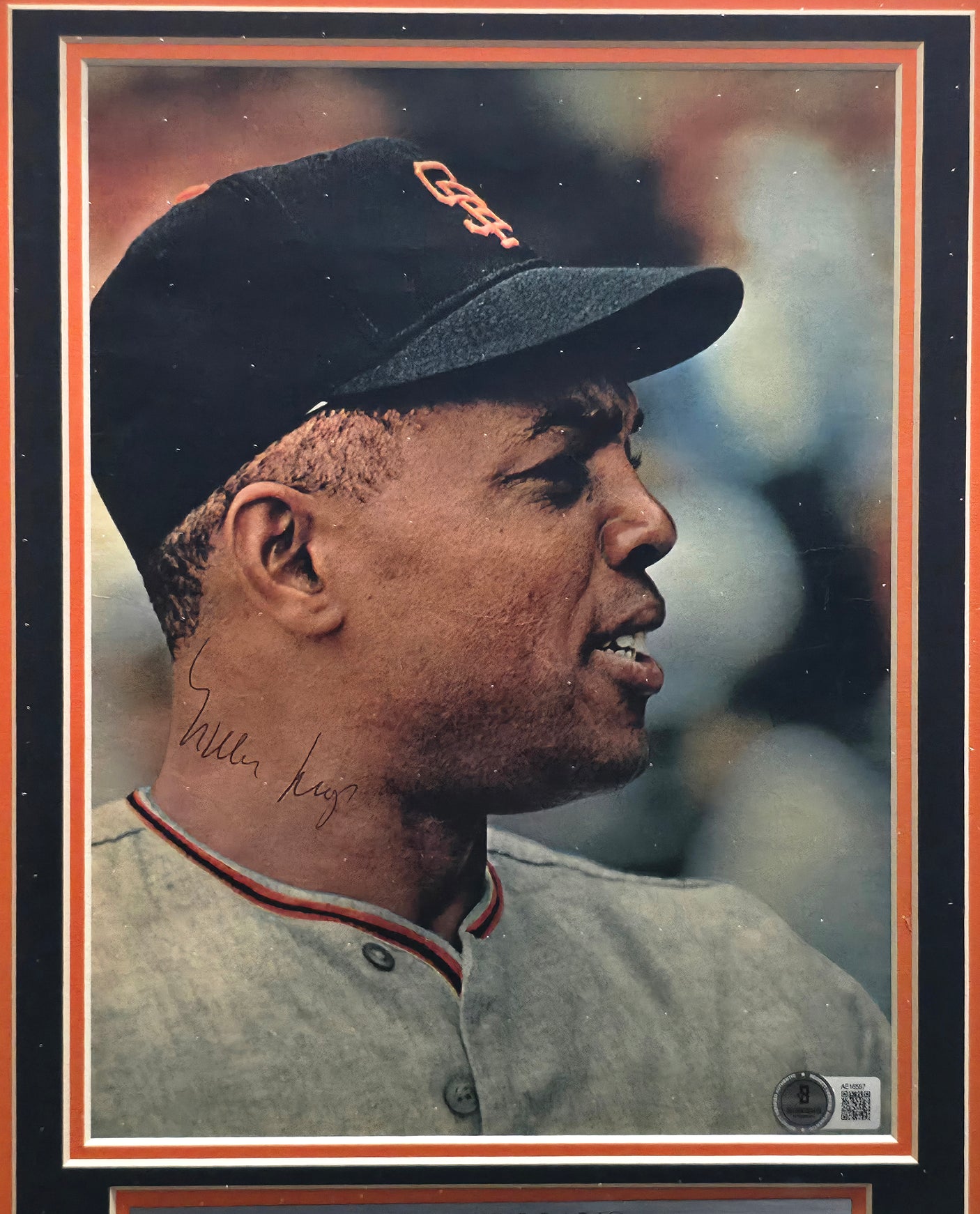 Willie Mays Autographed Framed 8x11 Magazine Page Photo San Francisco Giants Vintage Signature Beckett BAS #AE16557