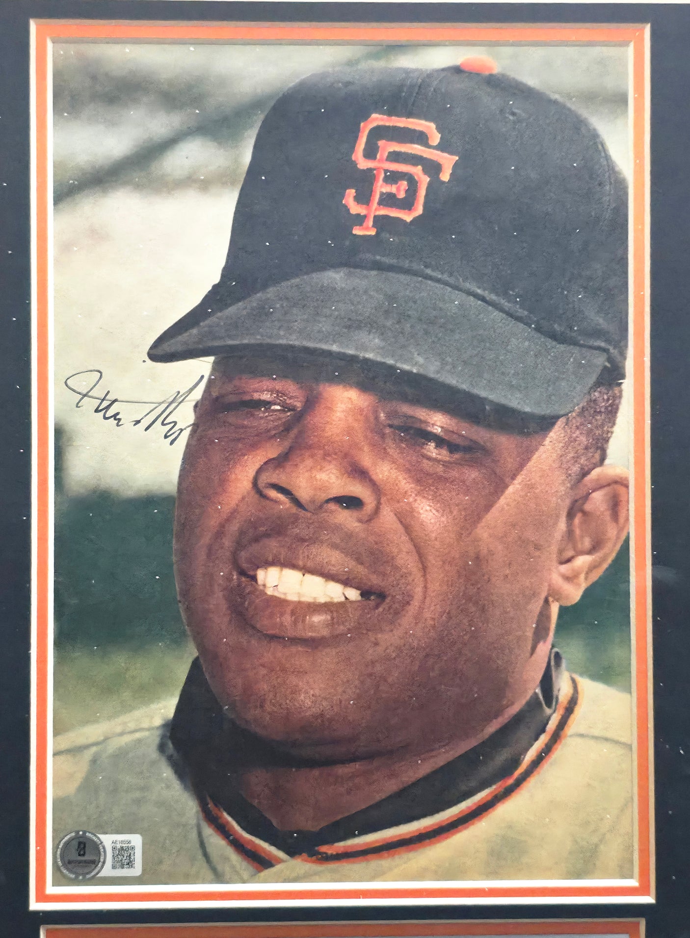 Willie Mays Autographed Framed 8x11 Magazine Page Photo San Francisco Giants Vintage Signature Beckett BAS #AE16556