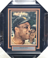 Willie Mays Autographed Framed 8x11 Magazine Page Photo San Francisco Giants Vintage Signature Beckett BAS #AE16558