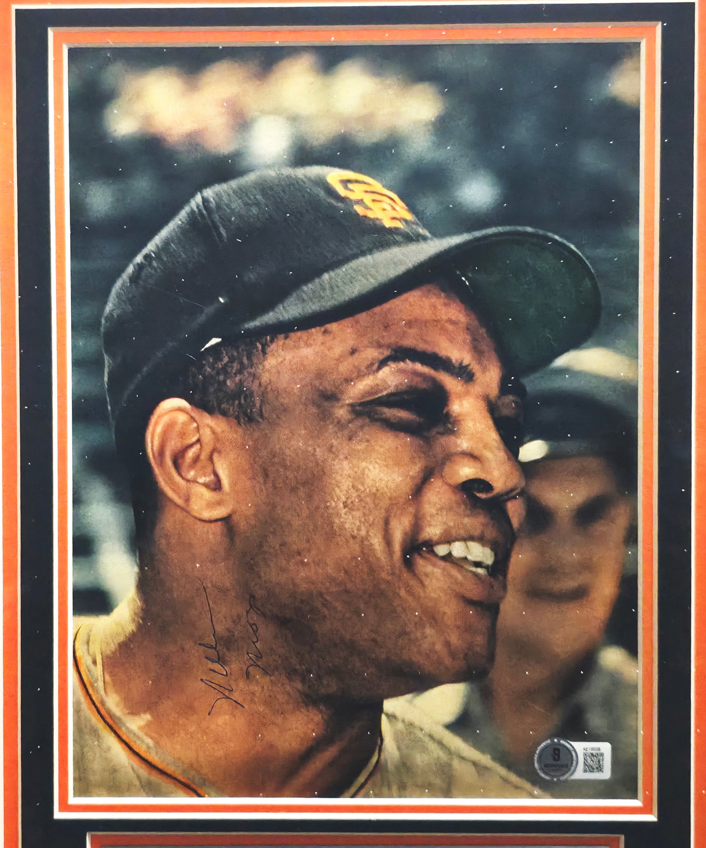 Willie Mays Autographed Framed 8x11 Magazine Page Photo San Francisco Giants Vintage Signature Beckett BAS #AE16558