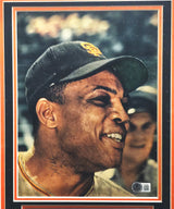 Willie Mays Autographed Framed 8x11 Magazine Page Photo San Francisco Giants Vintage Signature Beckett BAS #AE16558