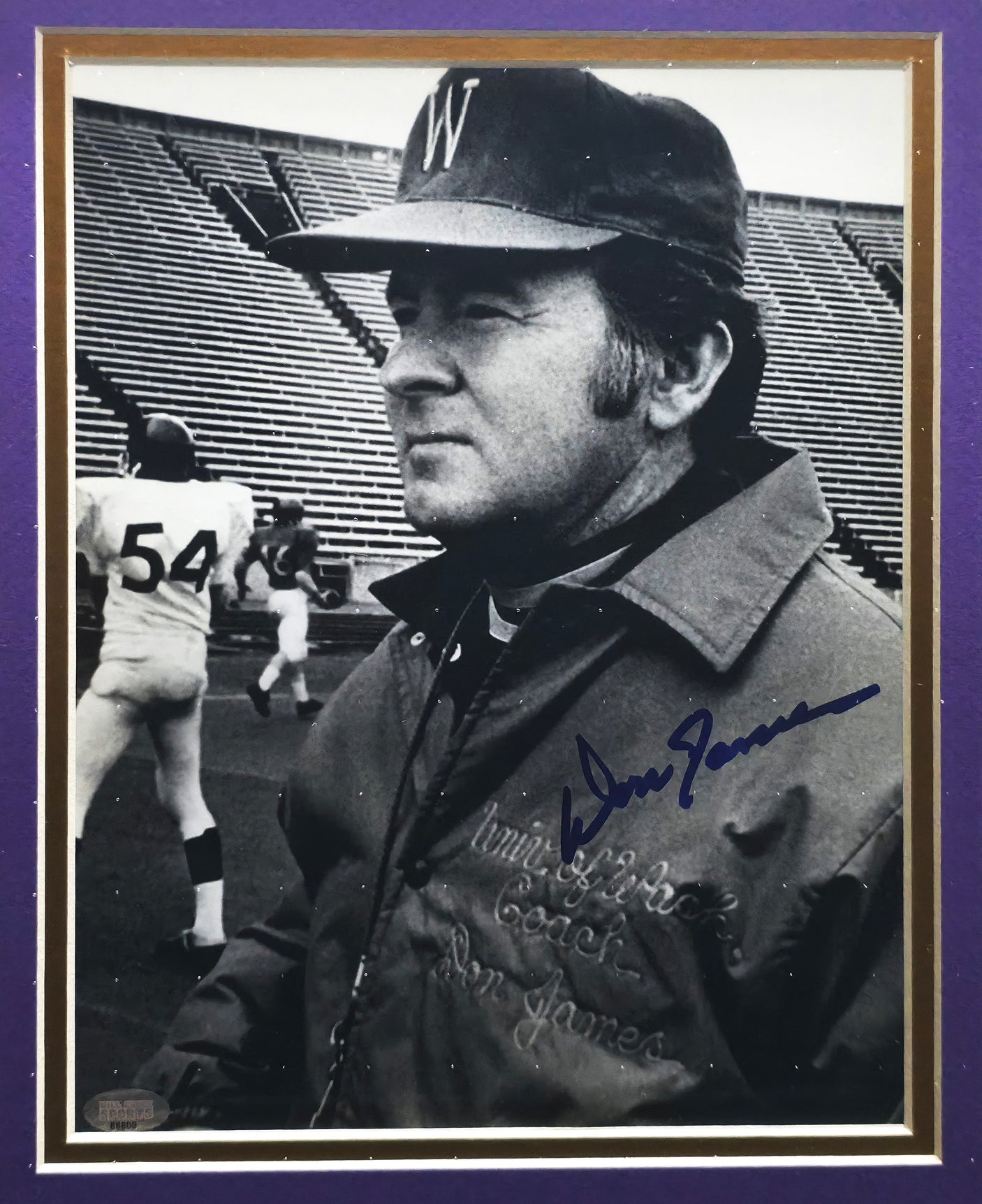 Don James Autographed Framed 8x10 Photo Washington Huskies MCS Holo #88800