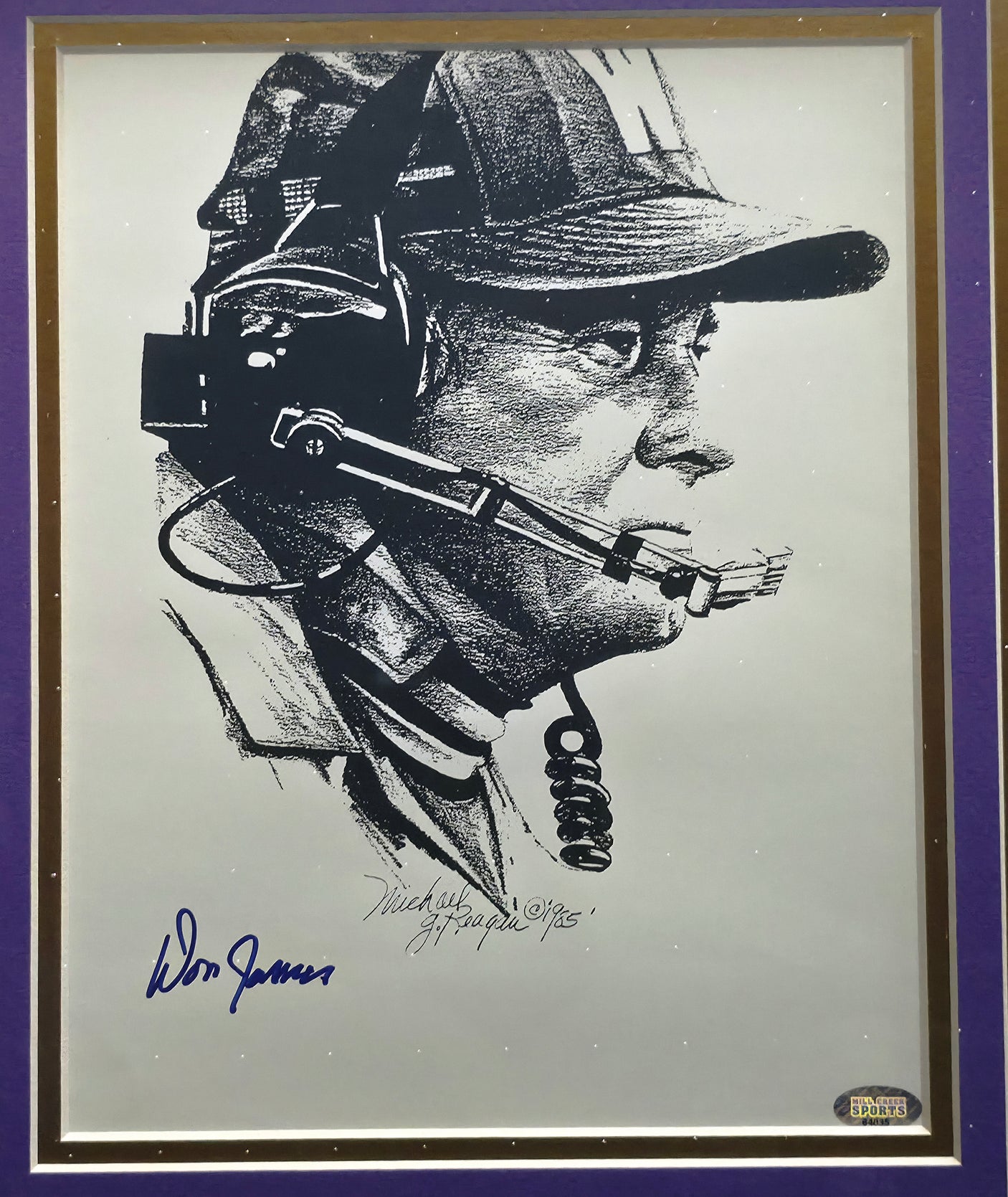 Don James Autographed Framed 8x10 Photo Washington Huskies MCS Holo #64035