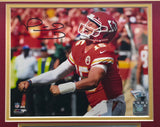 Patrick Mahomes Autographed Framed 8x10 Photo Kansas City Chiefs Fanatics Holo #A442986