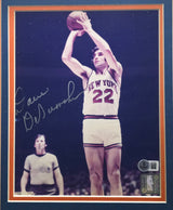 Dave DeBusschere Autographed Framed 8x10 Photo New York Knicks Beckett BAS QR #BS12748