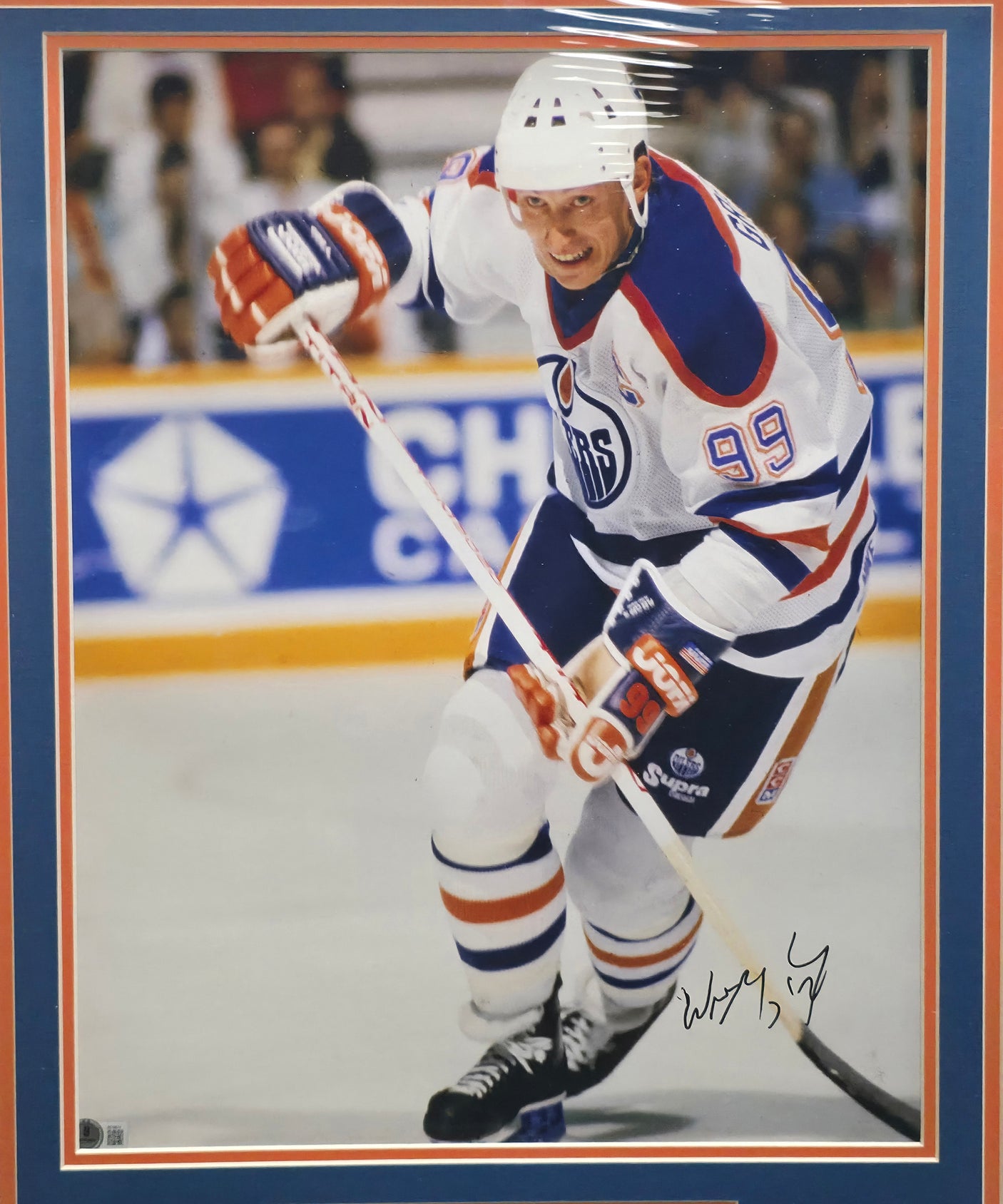 Wayne Gretzky Autographed Framed 16x20 Photo Edmonton Oilers Beckett BAS #AE16674